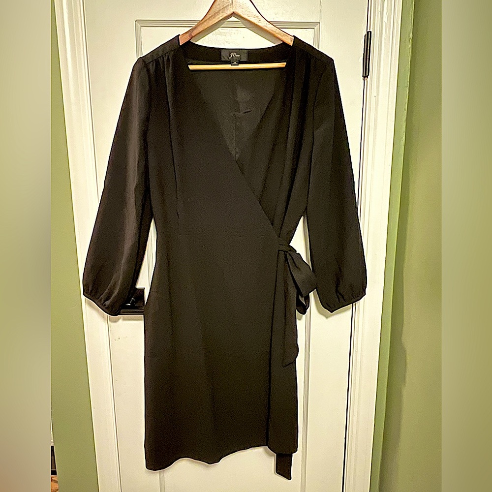 J.crew black wrap dress